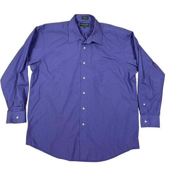 David Taylor Collection Purple Dress Shirt Size 16 16 1/2 - 32 33 (Large) - Picture 1 of 5